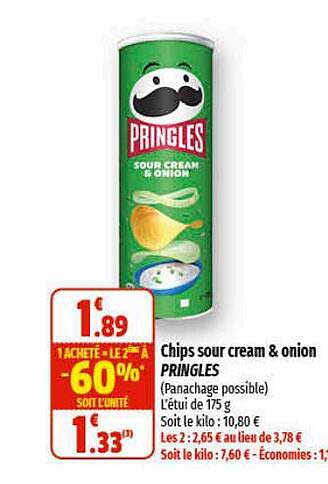 chips sour cream & onion pringles