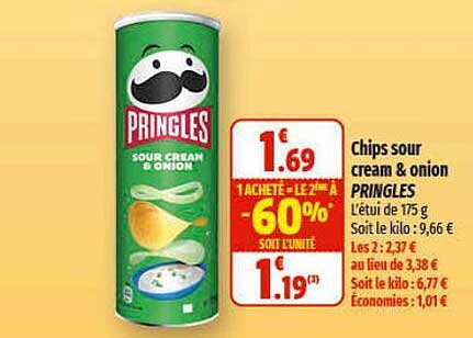 chips sour cream & onion pringles