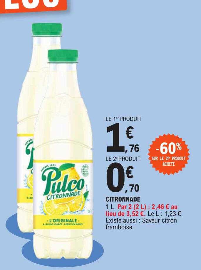 Citronnade -60% Sur Le 2e Produit Acheté