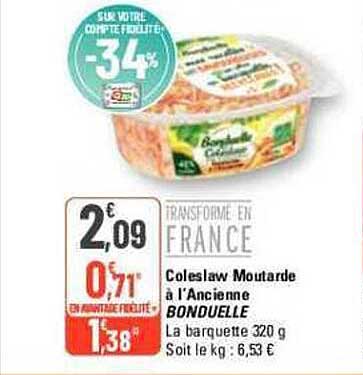 Coleslaw Moutarde à L'ancienne Bonduelle
