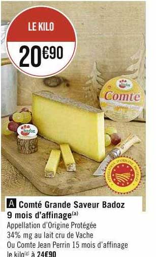 comté grande saveur badoz 9 mois d'affinage