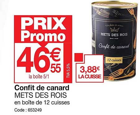 confit de canard mets des rois