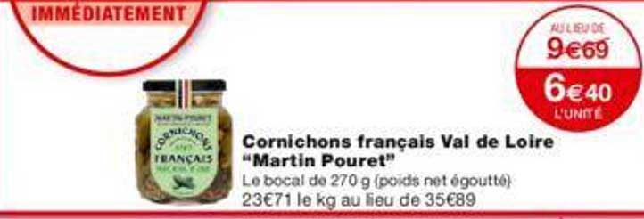 cornichons français val de loire "martin pouret"