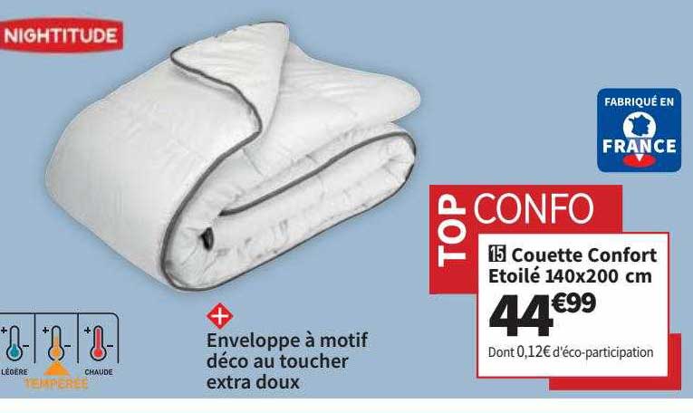 couette confort etoilé 140x200 cm