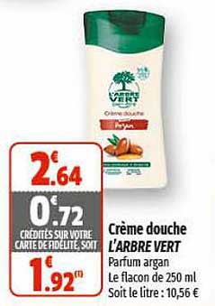 crème douche l'arbre vert