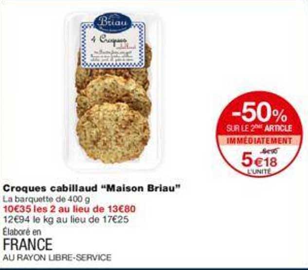 croques cabillaud "maison briau"