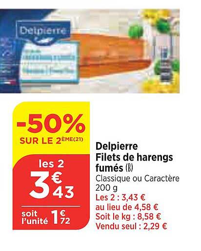 Delpierre Filets De Harengs Fumés