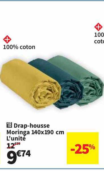 drap-housse moringa 140x190 cm