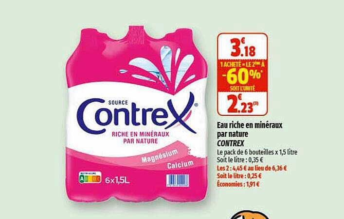 eau riche en minéraux par nature contrex