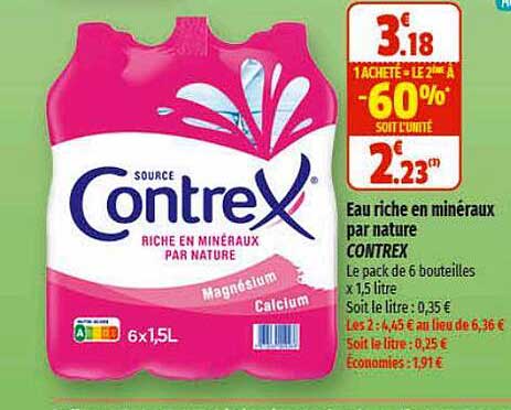 eau riche en minéraux par nature contrex