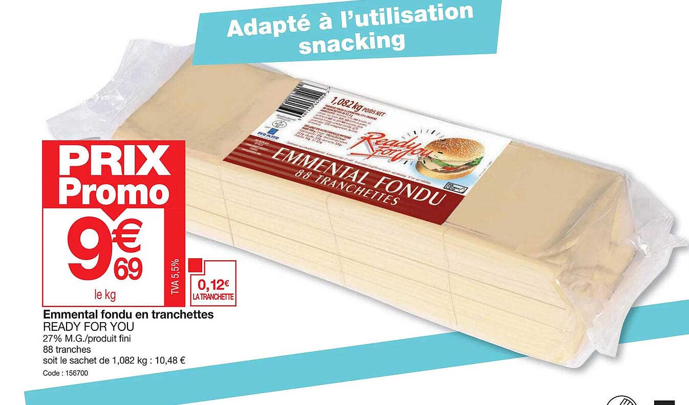 emmental fondu en tranchettes ready for you