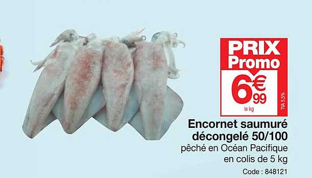 encornet saumuré décongelé 50-100