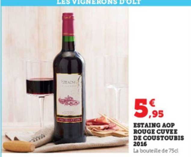 estaing aop rouge cuvée de coustoubis 2016