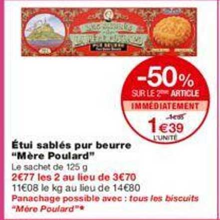 étui sablés pur beurre "mère poulard"