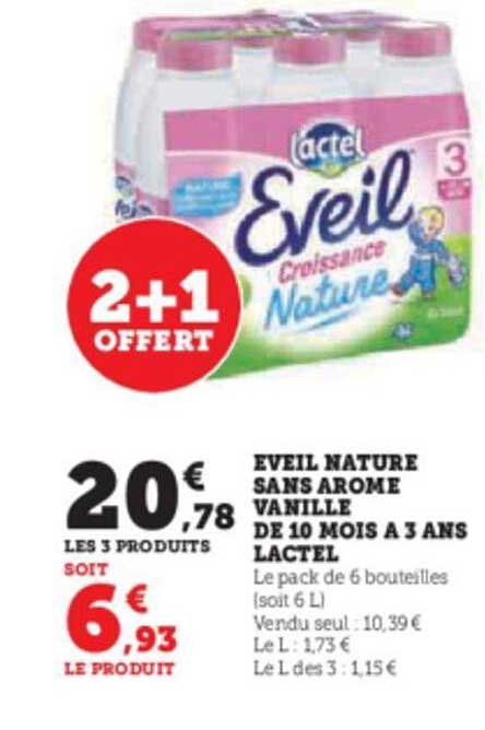 éveil nature sans arôme vanille de 10 mois à 3 ans lactel