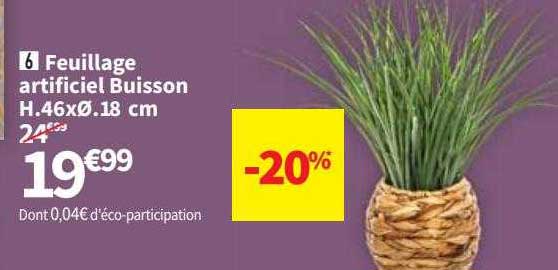 feuillage artificiel buisson h 46 x ø  18 cm