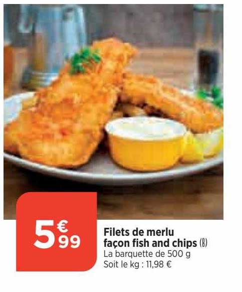 filets de merlu façon fish and chips