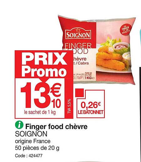 finger food chèvre soignon