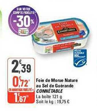 Foie De Morue Nature Au Sel De Guérande Connétable