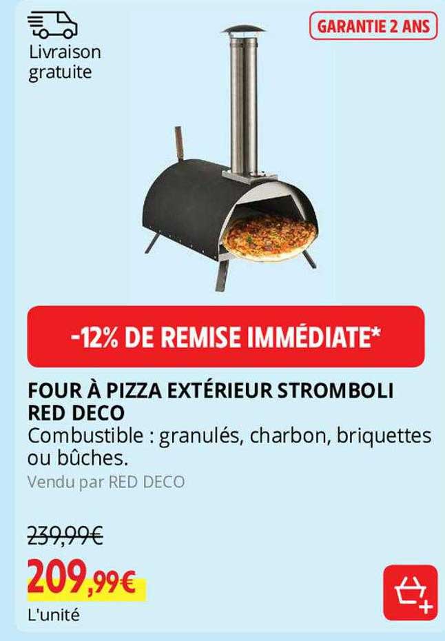 Four à Pizza Extérieur Stromboli Red Déco
