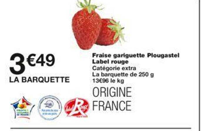 fraise gariguette plougastel label rouge