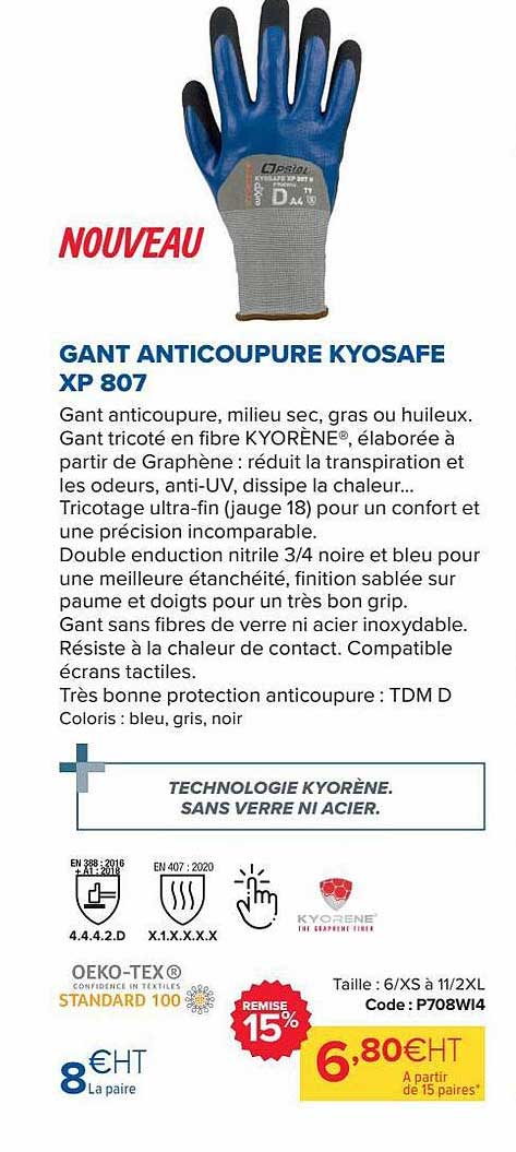 gant anti coupure kyosafe xp 807