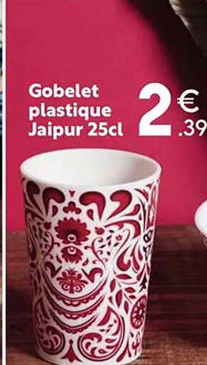 gobelet plastique jaipur 25cl