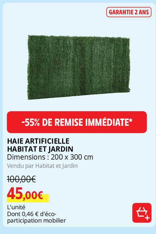 haie artificielle habitat et jardin