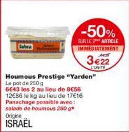 Houmous Prestige "yarden"