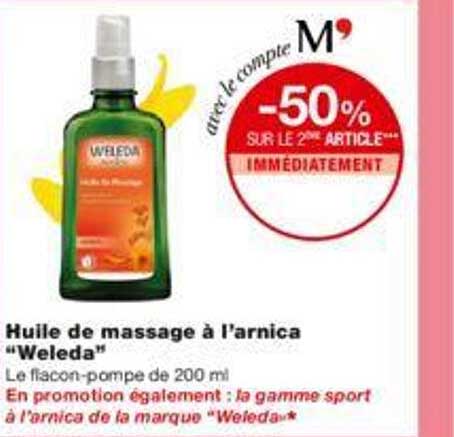 huile de massage à l'arnica "weleda"