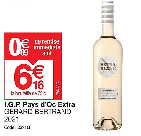 i.g.p. pays d'oc extra gérard bertrand 2021
