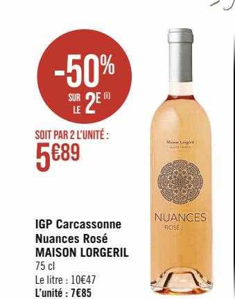 igp carcassonne nuances rosé maison lorgeril