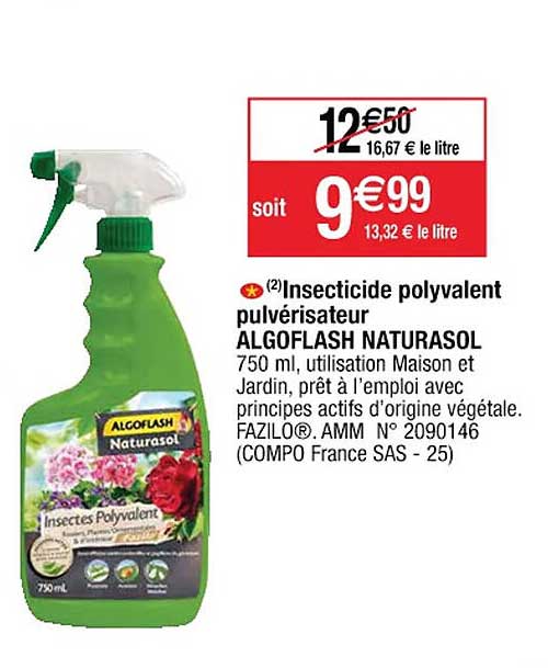 insecticide polyvalent pulvérisateur algoflash naturasol