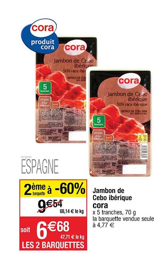 jambon de cebo ibérique cora