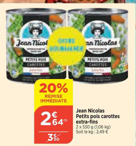 jean nicolas petits pois carottes extra-fins