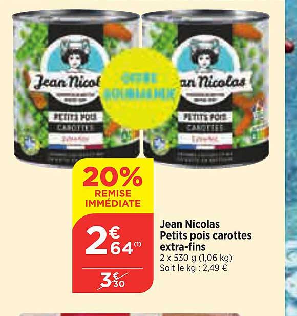 jean nicolas petits pois carottes extra-fins