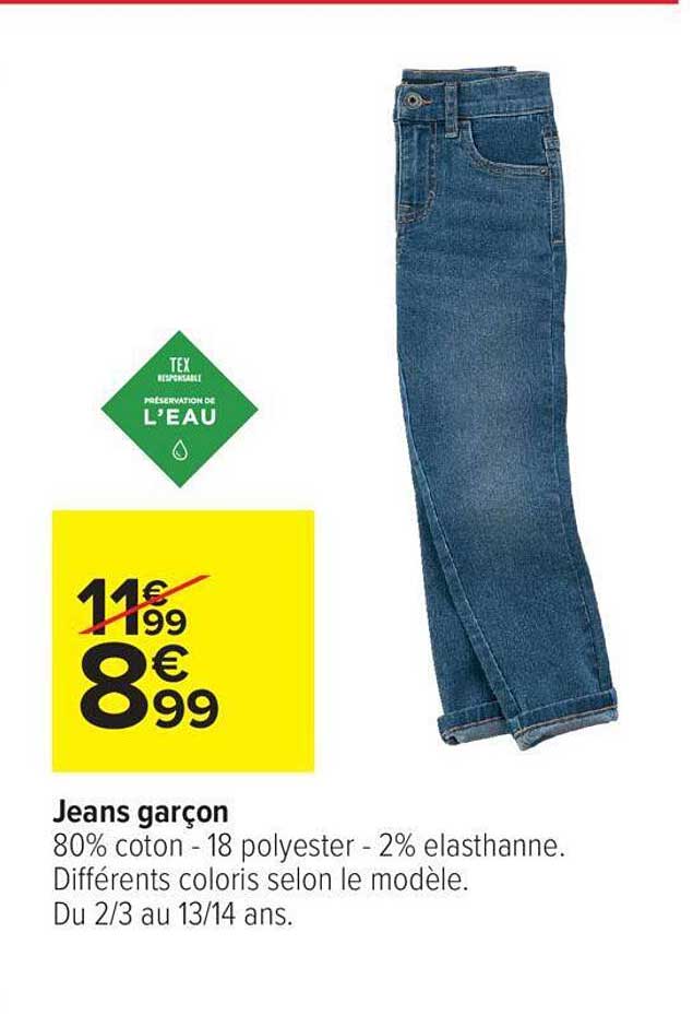 jeans garçon tex l'eau