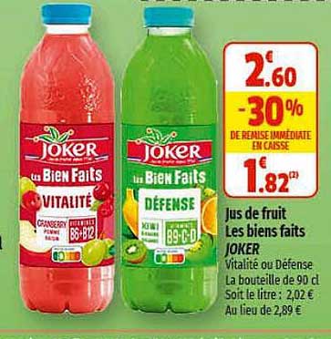 jus de fruits les biens faits joker