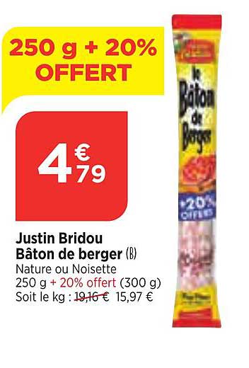 justin bridou bâton de berger