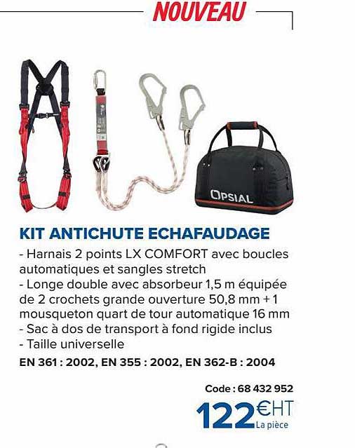 kit antichute échafaudage