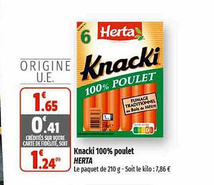 Knacki 100% Poulet Herta