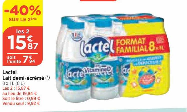 lactel lait demi-écrémé