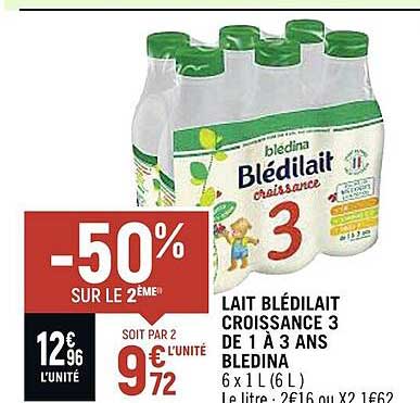 lait blédilait croissance 3 de 1 à 3 ans blédina