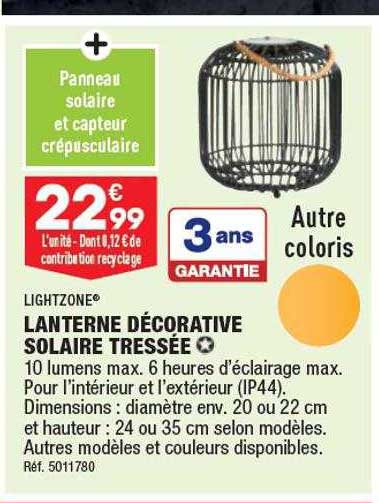 lanterne décorative salaire tressée lightzone