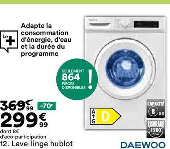 lave-linge hublot daewoo