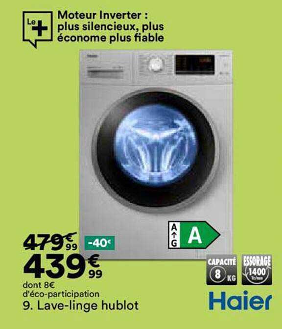 lave-linge hublot haier