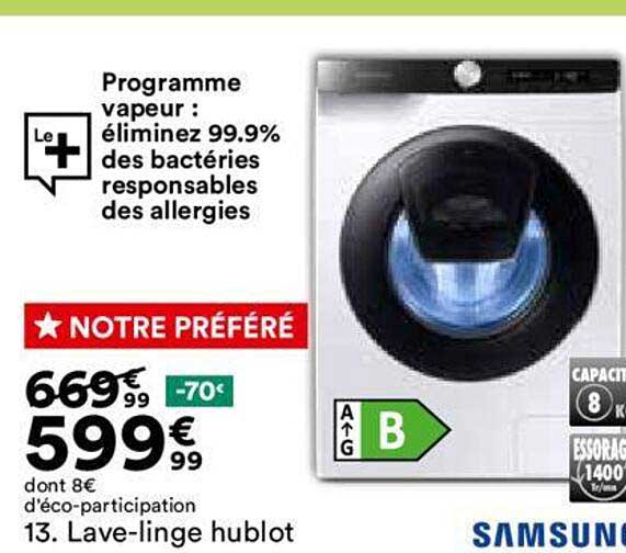 lave-linge hublot samsung