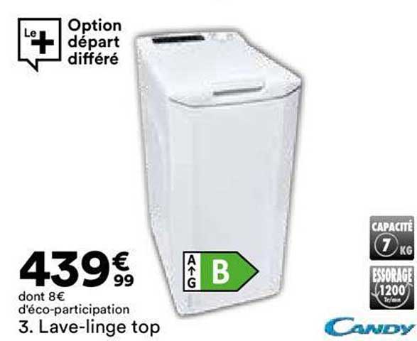 lave-linge top candy