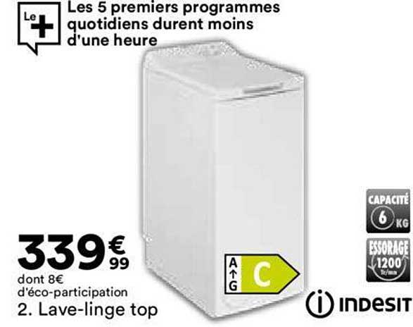 lave-linge top indesit