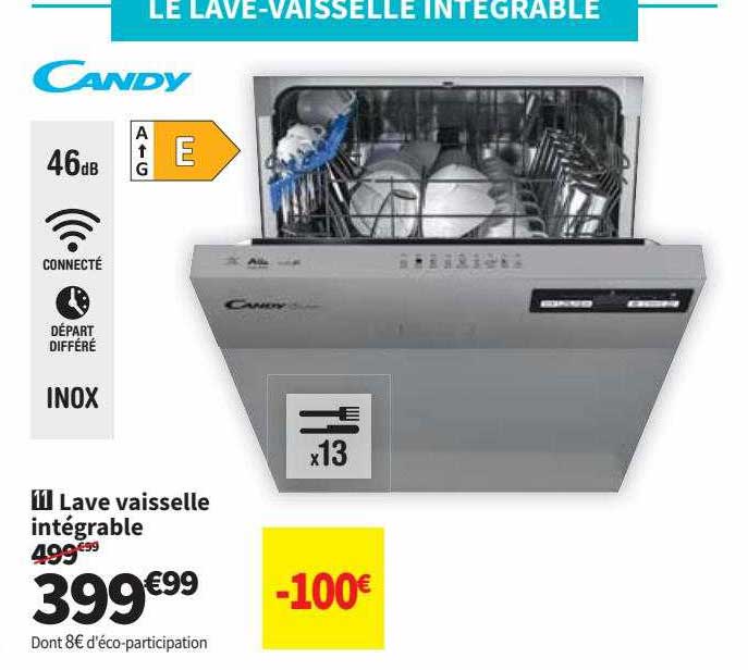 lave vaisselle intégrable candy